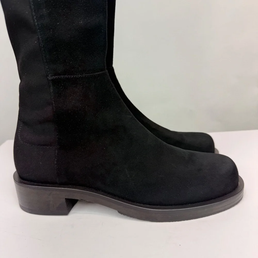 New Stuart Weitzman 5050 Bold Over The Knee Boot Black Sz 6.5